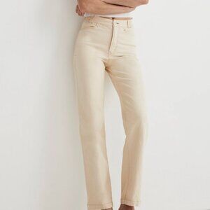 Madewell The Emmett Wide-Leg Pant: Garment-Dyed Edition | Sand | Size 26